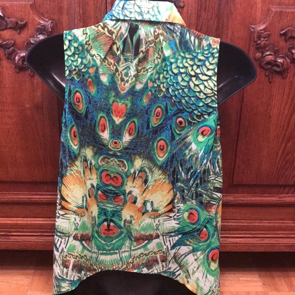 Lavender Brown sleeveless peacock tunic - Picture 7 of 7